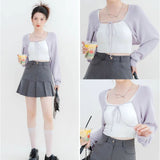 カーディガン ボレロ レディース 通販 カーデガン ニットカーディガン ボレロカーディガン 夏 春 薄手 長袖 羽織り 重ね着 きれいめ トップス 冷房対策 サマーカーディガン おしゃれ