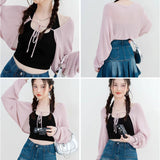 カーディガン ボレロ レディース 通販 カーデガン ニットカーディガン ボレロカーディガン 夏 春 薄手 長袖 羽織り 重ね着 きれいめ トップス 冷房対策 サマーカーディガン おしゃれ