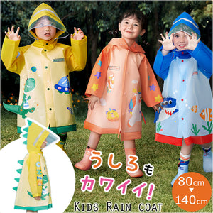 キッズ レインコート 子ども 通販 子供 レインウェア 男の子 女の子 リュック対応 ボタン 雨具 カッパ かっぱ 合羽 子供用 持ち運び 旅行 アウトドア 通園 通学 自転車 フード付き 可愛い