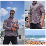 長袖 アロハシャツ メンズ 通販 長袖シャツ ハワイアンシャツ 柄シャツ カジュアルシャツ シャツブラウス 総柄シャツ 花柄シャツ リゾートウェア 男性 男子 紳士 春秋 秋冬 きれいめ