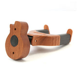 ギタースタンド 木製 通販 壁掛け ギター形状の硬材ベース ギターフック ギターハンガー フック 自動ロック 取付スクリュー付き ギター形 おしゃれ 演奏家 アコギ エレキ ベース