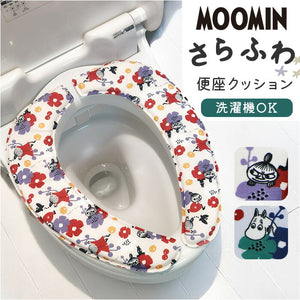 ムーミン トイレ グッズ 通販 便座シート 便座クッション 便座カバー 吸着シート 便座 カバー 貼るタイプ 貼る ふわふわ おしゃれ かわいい キャラクター MOOMIN 厚手 洗える U型 O型