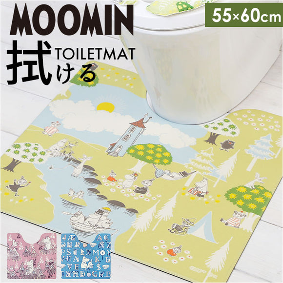 ムーミン トイレマット 通販 トイレ グッズ マット 足元マット 拭くだけ 拭ける 撥水 滑り止め おしゃれ かわいい 北欧 キャラクター MOOMIN 抗菌 防臭 防カビ PVC 塩化ビニール