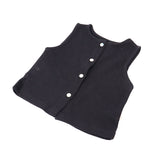 キッズ ベスト ボタン 通販 重ね着 ノースリーブ 子ども服 子供服 キッズ服 女の子 女子 男の子 男子 男女兼用 ユニセックス シンプル 無地 秋 冬 秋物 冬物 男児 女児 子供 子ども