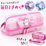 ペンケース かわいい 筆箱 リボン 通販 ふでばこ 筆記用具 ポーチ 小物入れ 収納 収納ポーチ 収納バッグ 収納バック 大容量 文具箱 文具 可愛い りぼん 持ち運び 小学生 中学生 ギフト
