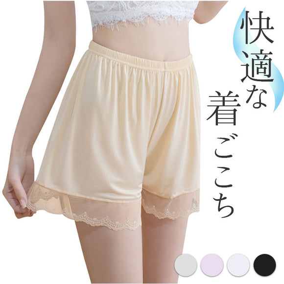 ペチパンツ レース 通販 ペチコートパンツ用 ペチコート パンツ インナーパンツ ショートパンツ アンダーウェア ランジェリー 下着 ルームウェア 肌着 婦人用 パンツ タップパンツ 無地