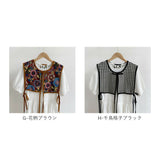 ビスチェベスト 刺繍 ベスト 通販 レディース ビスチェ 付け襟 ニットベスト 羽織り 重ね着 レイヤード ショート丈 チャイナボタン 総柄 カジュアル ヴィンテージ レトロ ジャガード
