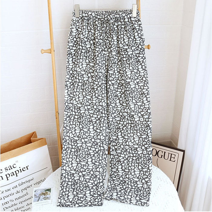 ルームパンツ ダブルガーゼ レディ−ス 通販 ルームウェア 部屋着 パジャマ ゆったり パンツ ロングパンツ さらさら サラサラ 長ズボン 通気性 保温性 ボトムス 吸湿性 肌触りが良い