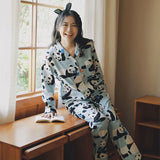 パジャマ ルームウェア レディース 上下セット 通販 ナイトウエア ルームウエア 部屋着 室内着 寝間着 寝巻き 寝巻 ホームウェア 上下 セット 綿 コットン 長袖 長ズボン 100%綿 柄