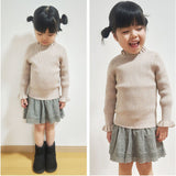 長袖 ニット 女の子 トップス 通販 重ね着 レイヤード インナー 子供服 子ども服 こども服 フレア フリル こども 子ども 子供 キッズ かわいい 可愛い 春 秋 冬 コットン 綿 子供用
