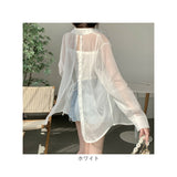 シアーシャツ レディース 長袖 通販 シアー シャツ 着回し ドロップショルダー シースルー オーガンジー ゆったり スリット 透け感 無地 冷房対策 冷え対策 きれいめ キレイめ 光沢感