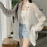 シアーシャツ レディース 長袖 通販 シアー シャツ 着回し ドロップショルダー シースルー オーガンジー ゆったり スリット 透け感 無地 冷房対策 冷え対策 きれいめ キレイめ 光沢感