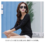 カットソー 長袖 レディース 通販 Tシャツ ロンT ロングTシャツ Uネック トップス シンプル きれいめ 綿 コットン 薄手 タイト 重ね着 無地 春 秋 おしゃれ オシャレ カジュアル