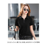 ポロシャツ レディース 半袖 通販 ｔシャツ Ｔシャツ カットソー 襟付き 無地 春夏 大きいサイズ 大人 可愛い オフィス ビジネス きれいめ カジュアル おしゃれ トップス