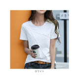 tシャツ レディース 半袖 通販 半袖tシャツ カットソー Tシャツ シャツ トップス きれいめ おしゃれ カジュアル シンプル 無地 インナー 白 ホワイト ピンク パープル ブルー 青