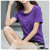 tシャツ レディース 半袖 通販 半袖tシャツ カットソー Tシャツ シャツ トップス きれいめ おしゃれ カジュアル シンプル 無地 インナー 白 ホワイト ピンク パープル ブルー 青