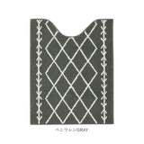 ヨコズナ トイレマット ロング 通販 おしゃれ 洗える 約 80 × 65cm トイレ用マット 足元マット マット 単品 YOKOZUNA シンプル ナチュラル トイレファブリック インテリア トイレ用品