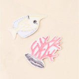 海の生き物 ワッペン 刺繍 通販 アップリケ 刺繍ワッペン 刺繍アップリケ かわいい ワンポイント 大きい おしゃれ おさかな イルカ サメ カメ 貝 海藻 サンゴ 大きめ 可愛い 手芸材料