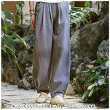コットンリネン バルーンパンツ 通販 サルエルパンツ ワイドパンツ イージーパンツ ズボン パンツ ボトムス レディース メンズ ウェストゴム 総ゴム ポケット 体型カバー 綿麻キャンバス