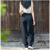 コットンリネン バルーンパンツ 通販 サルエルパンツ ワイドパンツ イージーパンツ ズボン パンツ ボトムス レディース メンズ ウェストゴム 総ゴム ポケット 体型カバー 綿麻キャンバス