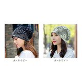 ニット帽 通販 2WAY ヘアバンド ネックカバー バンダナ柄 医療用帽子 ニットキャップレディース 帽子 ビーニー 柔らかい ストレッチ 男女兼用 防風 防塵 就寝用 シンプル