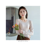 インナー レディース 長袖 通販 シャツ Tシャツ 肌着 下着 トップス カットソー ロンT ロングTシャツ Vネック 重ね着 カジュアル 無地 シンプル 通勤 通学 お出かけ アウトドア 秋冬