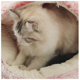 ペット ベッド ドーム 型 通販 丸型 クッション ベーシック フェイクファー ロングファー マカロン ドーム型 マカロンベッド 冬ベッド 冬用ベッド 滑り止め付き ふかふか ふわもこ