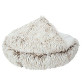 ペット ベッド ドーム 型 通販 丸型 クッション ベーシック フェイクファー ロングファー マカロン ドーム型 マカロンベッド 冬ベッド 冬用ベッド 滑り止め付き ふかふか ふわもこ