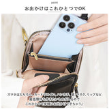 スマホポーチ 本革 レディース 通販 スマホショルダーケース スマホバッグ スマホショルダーバッグ スマホショルダーポーチ 入れたまま ミニショルダーバッグ リール付き 財布