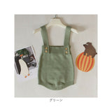 ベビー服 ロンパース 通販 ニットロンパース ベビーロンパース オールインワン ベビー服 子供服 コットン 綿 シンプル 無地 ニット あったか お出かけ 外出 ナチュラル 秋 冬 女の子