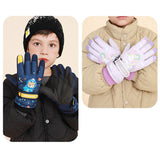 キッズ スノーグローブ 5本指 通販 スキー手袋 手袋 グローブ てぶくろ 手ぶくろ ウインターグローブ 子供 子ども 男の子 女の子 防寒 暖かい 冬 雪 撥水 ひも付き 裏起毛 中綿入り