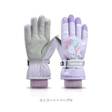 キッズ スノーグローブ 5本指 通販 スキー手袋 手袋 グローブ てぶくろ 手ぶくろ ウインターグローブ 子供 子ども 男の子 女の子 防寒 暖かい 冬 雪 撥水 ひも付き 裏起毛 中綿入り