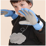 キッズ スノーグローブ 5本指 通販 スキー手袋 手袋 グローブ てぶくろ 手ぶくろ ウインターグローブ 子供 子ども 男の子 女の子 防寒 暖かい 冬 雪 撥水 ひも付き 裏起毛 中綿入り