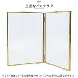 フォトフレーム 写真立て 2面 通販 写真たて ツインフレーム 2L ペアフレーム ペア 写真 フォト 真鍮 金属 ガラス 2枚 メタル フレーム 高級 アンティーク かわいい おしゃれ ギフト