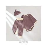 ベビー ロンパース 長袖 通販 ズボン 帽子付き 子供服 ベビー服 新生児 セット かぶるタイプ スナップボタン 秋冬 女の子 男の子 お出かけ カジュアル かわいい おしゃれ ナチュラル