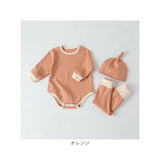 ベビー ロンパース 長袖 通販 ズボン 帽子付き 子供服 ベビー服 新生児 セット コットン 綿 かぶるタイプ スナップボタン 女の子 男の子 お出かけ カジュアル かわいい おしゃれ