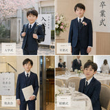 キッズ フォーマルスーツ 5点セット 通販 子供スーツ セットアップ 子どもスーツ キッズスーツ フォーマル 男子 男の子 おしゃれ 上品 上下セット 無地 シンプル 子供 子ども 入学式