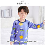 パジャマ キッズ 長袖 上下 セット 通販 ルームウェア 部屋着 寝巻 長袖パジャマ 子供服 ラウンドネック 子供 子ども こども 男の子 女の子 春 秋 冬 ユニセックス 男女兼用 幼稚園