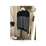 ボーダー ニット 通販 カットソー ニットソー トップス 長袖 Tシャツ ロンt レディース ラウンドネック 袖リブ 通勤 通学 オフィス カジュアル ナチュラル きれいめ 上品 シンプル