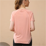 ヨガウェア トップス 半袖 通販 Tシャツ 運動着 普段着 薄手 薄い 伸縮性 ストレッチ 通気性 ラグランスリーブ シンプル 動きやすい レディース ウォーキング ホットヨガ ヨガ