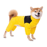 犬 レインコート フルカバー 通販 犬用カッパつなぎ ドッグウェア 背中ファスナー式 お腹泥よけカバー 雨具レインウエア お散歩グッズ 犬服 はっ水 撥水加工 着せやすい犬服 リード穴付
