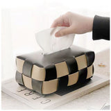 ティッシュケース レザー 市松模様 通販 ティッシュボックス ティッシュカバー ティッシュ ケース ボックス 撥水 高級感 皮革 上品 車 後部座席 デザイン リビング テーブル おしゃれ