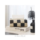 ティッシュケース レザー 市松模様 通販 サドルレザー ティッシュボックス ティッシュカバー ティッシュ ケース ボックス 撥水 高級感 皮革 上品 車 後部座席 リビング テーブル おしゃれ