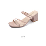 レディース サンダル 通販 シューズ 靴 くつ クツ ヒールサンダル ヒール 太め ストラップ 2WAY 2way 婦人靴 かわいい 夏 大人 普段履き 軽量 軽い 歩きやすい 会社 きれいめ カジュアル