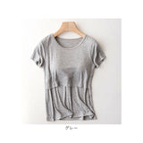 授乳服 半袖 通販 マタニティウェア Tシャツ カットソー カップ付き レディース 妊婦服 おしゃれ 出産準備 トップス 夏服 春 夏 秋 ナチュラル 産前 産後 妊婦 出産 可愛い カジュアル