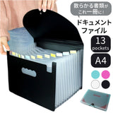 ドキュメントファイル A4 通販 書類ケース 書類ファイル ファイル 書類整理 書類 収納 ファイルケース ケースファイル 書類キャリー ドキュメントキャリー ファイル収納 13ポケット