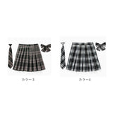 制服 プリーツスカート 通販 スカート 学生 スクールスカート チェックスカート レディース ボトムス 3点セット プリーツ スクール チェック 学生服 通学 ネクタイ ボウタイ リボンタイ