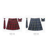 制服 プリーツスカート 通販 スカート 学生 スクールスカート チェックスカート レディース ボトムス 3点セット プリーツ スクール チェック 学生服 通学 ネクタイ ボウタイ リボンタイ