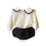 ベビー服 セットアップ 通販 ベビースーツ セーラー服 セーラーカラー 上下セット 子供服 ベビー キッズ 女の子 男の子 フォーマル カジュアル 出産祝い 赤ちゃん 誕生日 入園式 ギフト