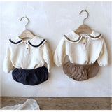 ベビー服 セットアップ 通販 ベビースーツ セーラー服 セーラーカラー 上下セット 子供服 ベビー キッズ 女の子 男の子 フォーマル カジュアル 出産祝い 赤ちゃん 誕生日 入園式 ギフト